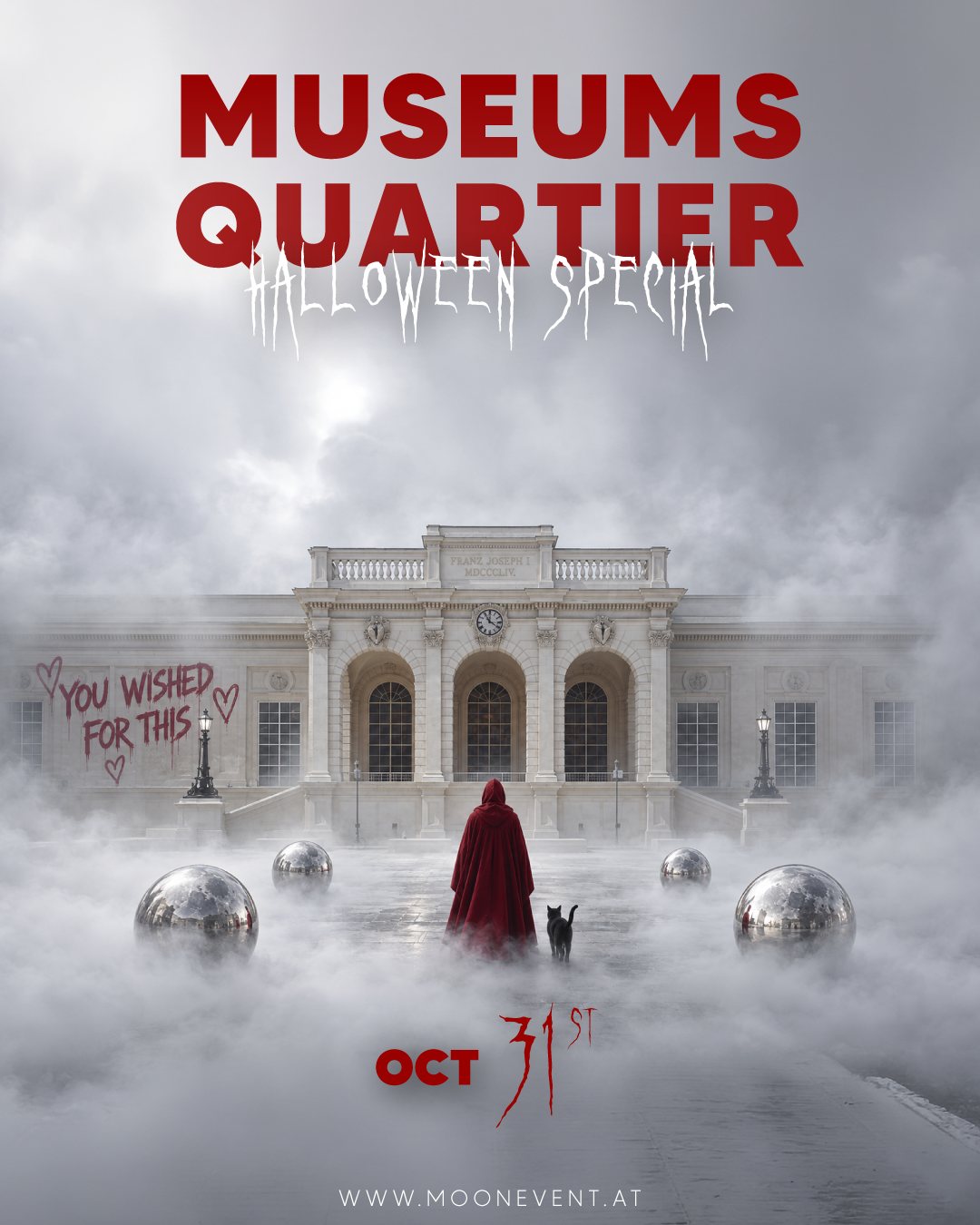 Flyer: MOON Halloween Special at MuseumsQuartier Vienna, 31 October